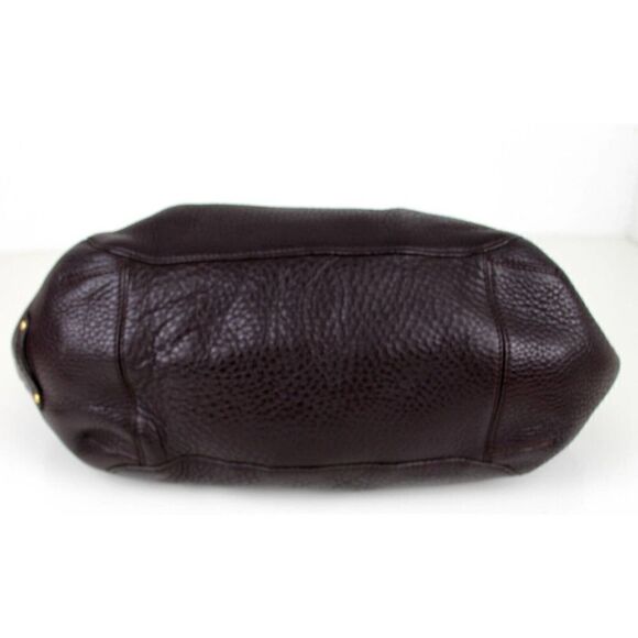 ROOMY Cole Haan DARK BROWN GENUINE LEATHER TOTE SHOULDER BAG HANDBAG PURSE - Picture 6 of 16